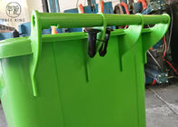 Recipienti di plastica di verde/rossi rifiuti, recipiente residuo dell'impennata da 240 litri per il riciclaggio della carta