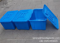 Scatole di stoccaggio di plastica blu accatastabili di C614l con i coperchi/coperture 670 * 490 * 390 millimetri