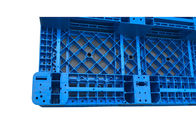 Vergine pp Rackable 1111 pallet di plastica blu con 3 scivoli per il carrello elevatore degli scaffali, carico 1000Kg