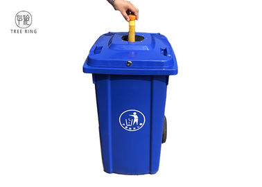 Su misura riciclando il blu del recipiente 240l dell'impennata dell'immondizia di Locakable con i coperchi della bottiglia chiusi a chiave