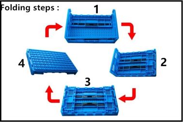 Gabbia di plastica pieghevole pieghevole per le casse di industria alimentare, della frutta e della verdura
