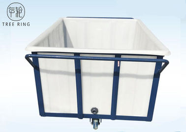 Poli camion rotazionale bianco della scatola 1000kg, poli carretti di lavanderia dell'impennata resistente