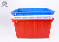 Industriale blu/rosso dei barili di plastica del tessuto W140, che impila le grandi vasche di plastica