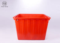 Riciclaggio di plastica rosso/blu dei barili di plastica di grande incastramento solido, dei contenitori di stoccaggio
