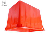 Riciclaggio di plastica rosso/blu dei barili di plastica di grande incastramento solido, dei contenitori di stoccaggio