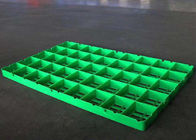 Pallet di plastica verde a terra su ordinazione del pavimento di Warerhouse per il congelatore -30 C di bassa temperatura