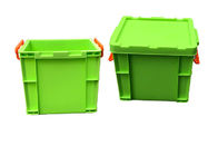 Euro quadrato verde che impila i contenitori con la chiusura dei coperchi a chiave per stoccaggio turbo