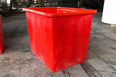 Serbatoio di acqua di plastica resistente rosso dei recipienti di riciclaggio 160L per il pesce Fram di Aquaponic
