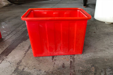 Serbatoio di acqua di plastica resistente rosso dei recipienti di riciclaggio 160L per il pesce Fram di Aquaponic