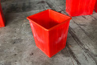 Recipiente di riciclaggio di carta durevole solido, secchi della spazzatura di plastica della cucina nel colore rosso