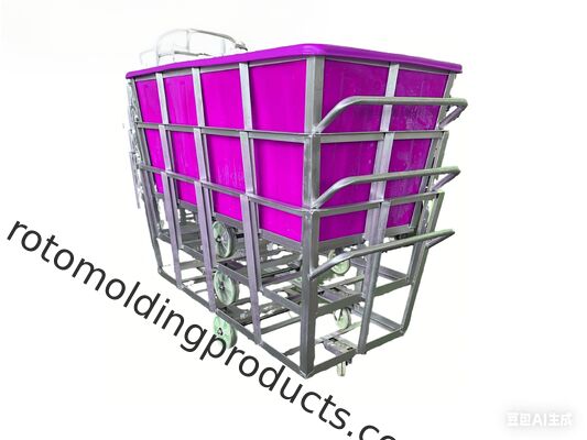 2866 libbre 1300L Carrello in tessuto Rotomolded LLDPE | Carrello tessile per impieghi gravosi con doppie maniglie di spinta e capacità di carico di 1200 kg